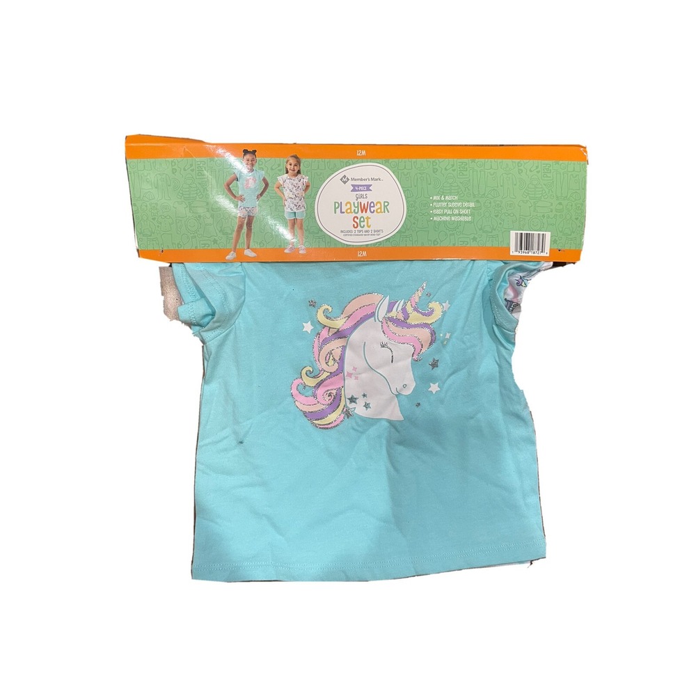 Member's Mark 4 Piece Girls Playwear‎ Set 18 Months